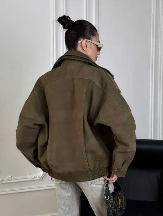 Популярная натуральная женская кожаная куртка-бомбер  