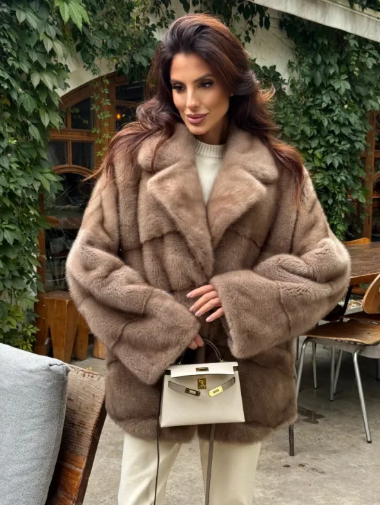 Шуба норковая автоледи - пастель - фото 6