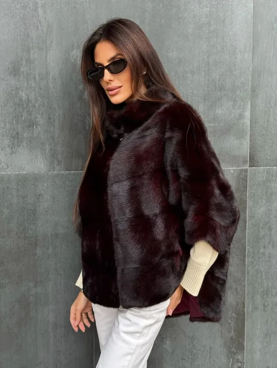 Норковый полушубок на молнии - фото 4