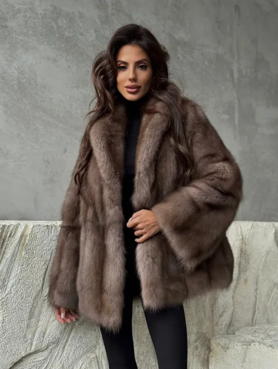 Шуба из меха куницы PREMIUM - фото 11