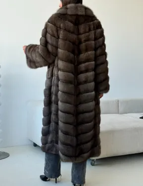 Длинная шуба из соболя - фото 4