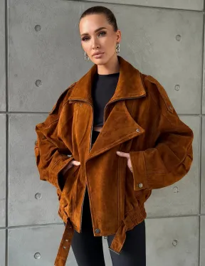 Замшевая куртка-косуха - фото 8