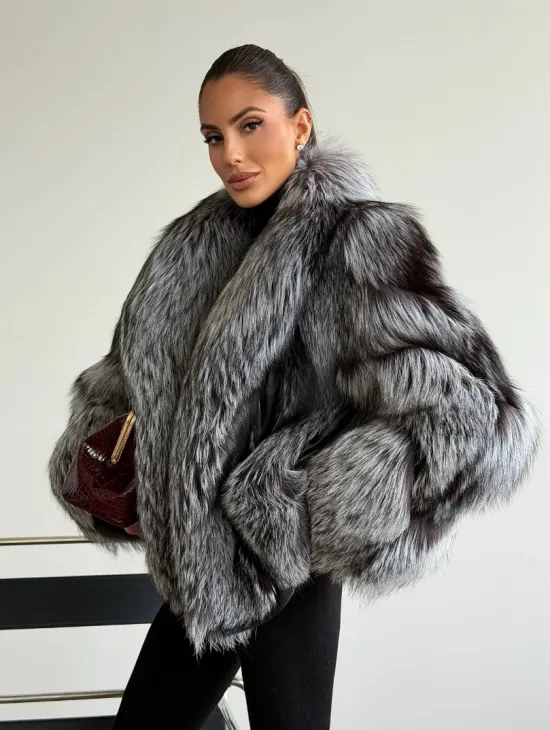 Шуба из чернобурки - рукава косичкой - фото 3
