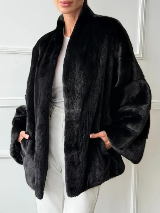 Куртка c V-образным воротом из норки SAGA FURS - фото 3