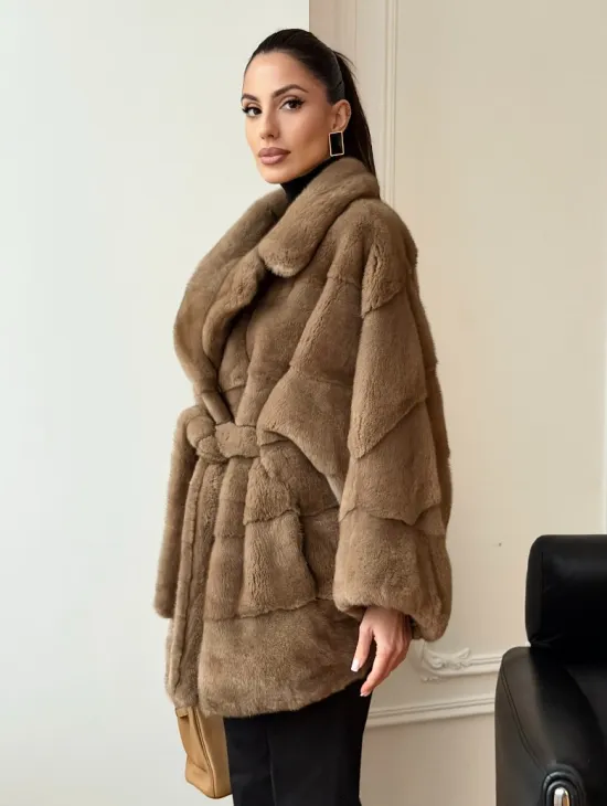 Норка пастель английский воротник летучая мышь - фото 6