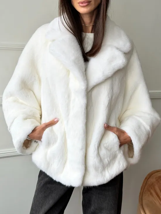 Белая шуба из скандинавской норки - фото 4